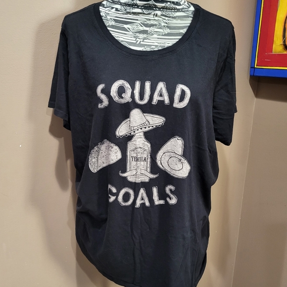*3/$30 Sale* Torrid Tacos and Tequila Squad Goals Graphic Tee 2X - Picture 3 of 6